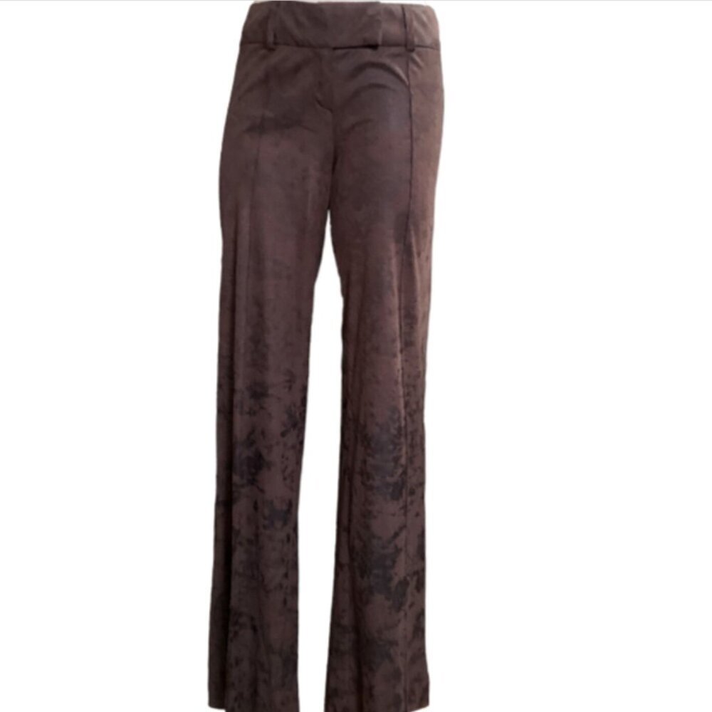 Shyde EU Sz 42/USA 7 Wide Leg Faux Suede Pants Brown 163G